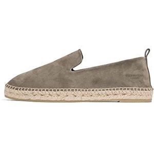 Fred Martin Collection, Heren Espadrilles van Suède met Jute Zool en Lederer Interireur, maat 42, Olive Groen