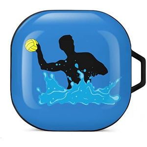 Waterbal speler oordopjes hoesje compatibel met Samsung hard shell beschermhoes zwart stijl