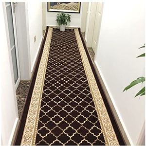 Tapijt Modern Long Hallway Carpet Red Black Golden Woonkamer Gebied Rug Hotel Luxe Hallway Rug Runner Zachte Trap Tapijt Antislip Mat Tapijt Woonkamer (Color : 1, Size : 100x300cm)