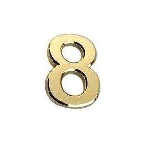 Voordeurnummers, deurnummers 3D doe-het-zelf embleem chroom autostickers deuradresnummer hotelcijfers sticker zilver gouden plaatteken 0-9 zelfklevende stickers (kleur: goud 3,5 x 2,3 x 0,5 cm, maat: