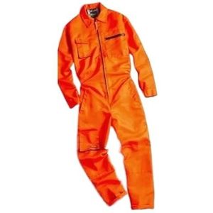 Veiligheidsoveralls, Werkoverall Uniform Mannen Vrouwen Laspak Auto(Orange,S)
