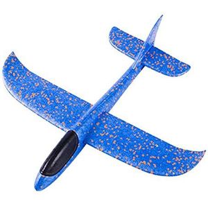 Groot vliegtuig kinderen volwassen speelgoed kinderen buiten hand gooien schuim kinderspeelgoed vliegtuig - blauw