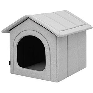 Hondenhuis hondenhok voor grote honden, kattenhuis, kattenmand, met uitneembaar dak, dierenhuis voor katten en honden, voor binnen, as, 70 x 60 x 63 cm [R5/XXL]