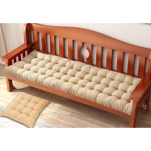 Bankkussen 2 3-zits kussen Dikke zachte rechthoekige kussens for binnen- en buitenkeuken, patio, tuinbank, chaise longue, schommelstoel, antislipmatras for zonnebank(Beige,150x45cm)