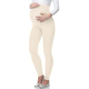 Be Mammy Vrouwen Zwangerschaps Lange Legging 02 (Ecru, XL)
