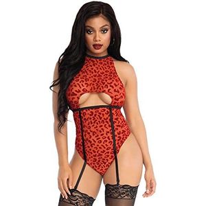 LEG AVENUE Rueckenfreier Strumpfhalter-Body, 1 Stück