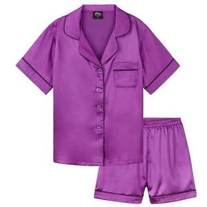 CityComfort - Zomerpyjama - Paars - 2-delige set - Korte Pyjama voor Meisjes van 7 tot 16 Jaar