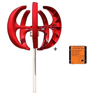 Geen lawaai windturbinegenerator Lage Snelheid 2 M/S 12V 24V AC 400W Verticale Windturbine Generator Thuis Windmolen Kit MPPT controller for Boad Licht Batterij voor straatverlichting in huis(Color:Ro