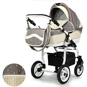 Mar door ChillyKids kinderwagen en buggy 2-in-1, wandelwagen, buggy en autozitje 3-in-1 2in1 without baby seat Woestijn P-05