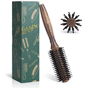 LORSEX Ronde haarborstel voor vrouwen of mannen, snel föhnen, grote ronde haarborstel voor haarstyling, drogen, krullen (retro gekleurd) (binnenste 20 mm/buiten50 mm)