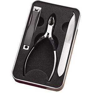 Nagelknipper set dames en heren nagelknipper 3-delige set anti-spatten vingernagel cutter roestvrij staal manicure gereedschap nagelschaar nageltrimmers