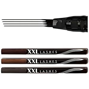 XXL Lashes Wenkbrauw tattoo pen, waterdichte wenkbrauwlijnr, microblading wenkbrauwpotlood met precisie 4 lijn applicator, natuurlijke wenkbrauw make-up, tattoo 4 tip grijs