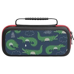 Gelukkig Krokodil Grappige Draagtas Compatibel Met Switch Lite Accessoires En Games Draagbare Pouch Reizen Opbergtas