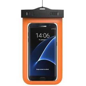 Waterdichte mobiele telefoon tas, waterdichte mobiele telefoon tas met verstelbaar koord (Color : Orange, Size : One size fits all)