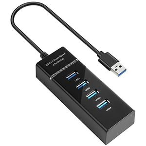 AXFEE 4-Poorts USB 3.0 Hub - 5 Gbps Data Multi Port Expander en Extender Lead Adapter voor Laptop, Flashdrives, Mobiele Harde Schijf en USB-Compatibele Apparaten
