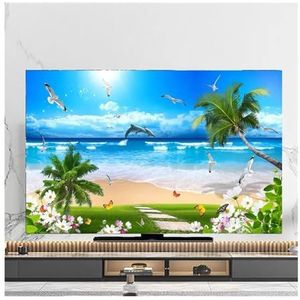 TV-hoes stofdichte tv-beschermhoes, handdoek 43 inch, 55 inch, 50 inch, 65 inch, lcd-scherm hangende hoes, universele decoratie meerdere maten tv-schermhoes