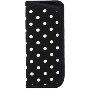 YUNWEIKEJI Wit Zwart Polka Dot, Brillen Tas Anti-Kras Brillen Mouw Draagbare Eyewear Case Neopreen Zonnebril Case, zoals afgebeeld, 3.14 X 6.69 Inches / 8 X 17 cm