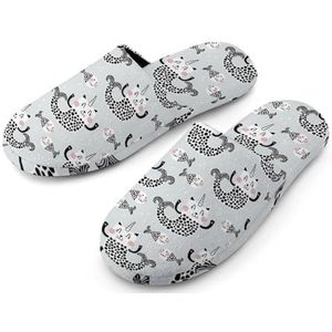 Leuke Eenhoorn Zeemeermin Kat Volledige Print Heren Slippers Warme Anti-Slip Rubber Zool Huis Schoenen Voor Indoor Hotel