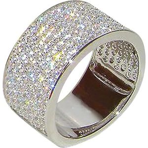 Sieradenringen, ringen, duimring, damesringen, nieuwe mannen en vrouwen brede versie volledige diamanten diamanten herenring modering lichte luxe trouwring en ring(8)