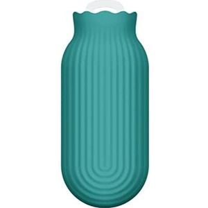 DieffematicRSD Warmwaterkruik Warmwaterkruik Effen Kleur Dikke Siliconen Rubber Warmwaterzak explosieveilige Draagbare Warmwaterzakken Woonaccessoires: (Color : Green)