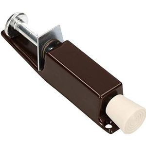 KOTARBAU® Deurvergrendeling, bruin, solide deurstopper, staal, roestafstotend, universeel, rubber, pedaal, veiligheidstechniek (bruin)