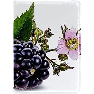 Mulberry Fruit Paspoorthouder voor dames en heren, reispaspoort portemonnee paspoort cover reisdocumenten organisator, Meerkleurig, 10x14cm/4x5.5 in