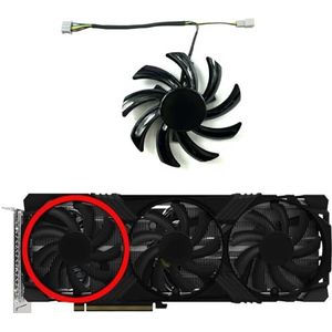 87MM T129215SU Voor PNY RTX4070ti 4070ti S VERTO Triple Fan OC Grafische Kaart Vervangende Ventilator(Left fan)