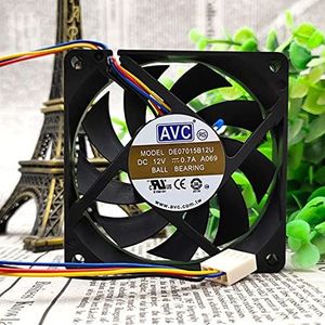 AVC DE07015B12U 7cm 7015 12V 0.7A 4Pin PWM Speed Control CPU Cooling Fan
