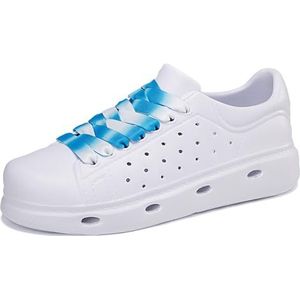 kumosaga Damesmode Sneakers, 2024 Nieuwe Lichtgewicht & Ademende EVA Sneakers, Antislip Vetersluiting Comfortabele Casual Wandelschoenen for Dames Heren(White4,37 EU)
