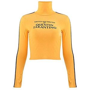 YEMOCILE Trendy dames T-shirt van Quentin Tarantino Oranje, lange mouwen., S