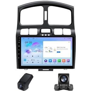 Autoradio,Android 13 geldt geldt voor Hyundai Santa Fe SM 2000-2012 JAC S1 (Rein) 1 2007-2013 9 inch HD touchscreen autoradio met draadloze Carplay Android Auto Bluetooth RDS(NF-6)