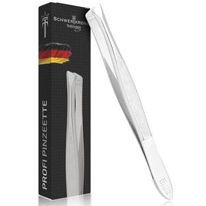 Schwertkrone Pincet schuin Profi Solingen 8 cm eppincet gebogen wenkbrauwen epileren Duitsland (schuin)
