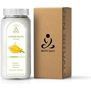 Zen Rituals Epsom Badzout Ylang Ylang Relax - 1 KG. Pure magnesiumsulfaat UPS.