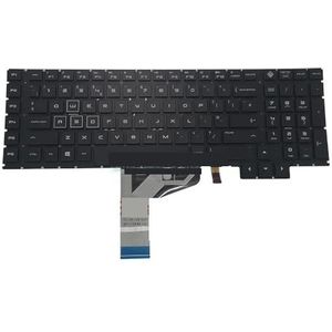 Belgisch Duits VK Italiaans RGB-verlicht toetsenbord voor HP Omen 17-AN 17t-an TPN-Q195 17T-AN000 17-AN001CA AN008 Kleurrijke achtergrondverlichting(UK RGB Light)