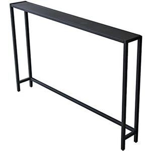 uemlle Smalle Consoletafels Achter de Bank, Zwarte Lange Bijzettafels, Hoge Banktafel Zeer Smalle Console Tafelbreedte 15 Cm, Rechthoekige Zijtafelslijftafels Voor Kleine Ruimte(Size:120*15*75CM,Color:Zwart)