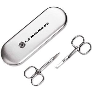 Beauty Schaarset, wenkbrauwschaar, neushaar, verwijdert baard, mannen, 2 stuks, scherp, klein, roestvrij staal, gepolijst