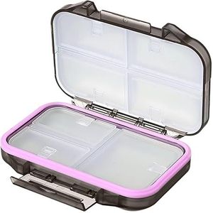 Reispillenorganizer, draagbare pillenetui met 7 vakken, grote pillendispenser voor portemonnee, voor vitamine, levertraan, supplementen en medicijnen (zwart)