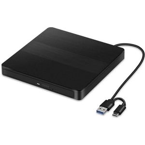 2-in-1 Type C USB 3.0 Slanke Externe Dvd-vcd-cd-brander, Optische Drive, Brander, Lezer, Speler, Lade, Draagbaar, For Pc, Laptop Heldere Beeldkwaliteit Stabiele Audio
