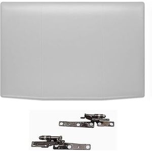 WANGHUIH Zilveren LCD-achterklep bovendeksel + schermscharnieren compatibel met Dell Inspiron G5 15 5500 G5 SE 5505 laptop