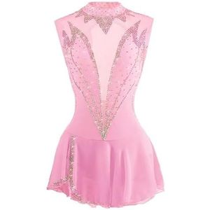 Nnnydjy Mouwloze Wedstrijdjurk Voor Kunstschaatsen Voor Dames Prestatiekostuum Voor Meisjes Voor Rolschaatsen En Ijsschaatsen Turnpakje Voor Gymnastiek Holle Rugloze Uitvoering,H,11_13Years