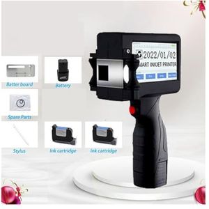 Handbediende Inkjetprinter, 12,7 mm slimme handheld codeermachine, flesdop logo labelverpakking kleine inkjetprinter draagbaar Slim Sneldrogend Printen (Color : Printer- 2 ink, Size : 1)