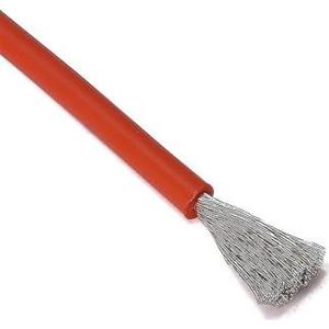 Elektrische draad, Zachte batterijzonnepanelendraad Hittebestendige elektrische draden 30AWG tot 20AWG Flexibele siliconen kabelconnector(Red 1meter,22AWG)