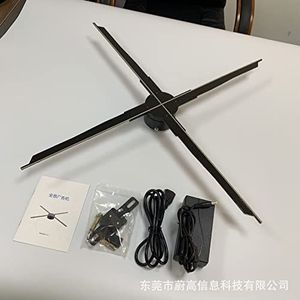 3D Hologram Fan, Hologram Fan Projector, 3D Holografische ventilator Reclame Machine LED Stereo Roterende Geschorven Lucht Beeldvorming Nee Oog Geen Scherm Projectie voor Winkel/Bar/Kerstmis/Halloween