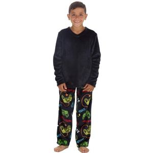 Undercover Jongens Kids Super Zachte Fleece Lange Winter Pyjama PJ Set Nachtkleding, Marine Controller, 9-10 jaar