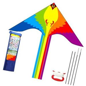 Qianly Enorme vlieger speelgoed sport vlieger dierlijke vorm cartoon met touw stof vliegers buiten vliegen vlieger spel voor reizen tuin buitensporten, C
