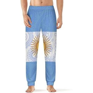 Argentinië Paisley vlag heren pyjama broek print lounge nachtkleding bodems slaapbroek S