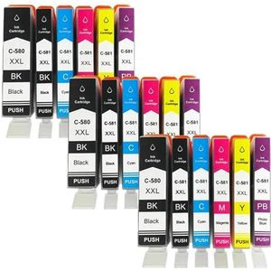 580XXL 581XXL Inktcartridge PGI580 for Canon Pixma TR7550 TS6250 TS8350 TS6350 TR 7550 TS 6250 8350 6350 Printer(3SET)