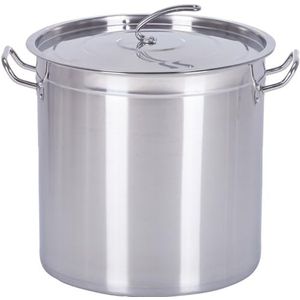 Gastronomie Kookpan, soeppan, 20 tot 100 liter, roestvrij staal, ideaal voor alle warmtebronnen en grote keukens, gastro pannenset (50 l)