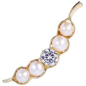 Broche Broche Zoetwaterparel Broche Zirkoon Plant Broche Pin Dames Sjaal Gesp Sjaal Sieraden Pin for Dames Dames