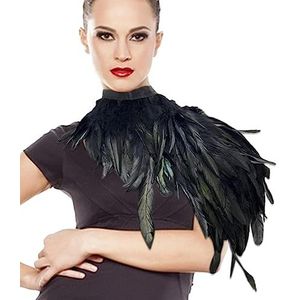 Cape met veren voor Halloween | schouderophalen,Feather Sjaal Gothic Wrap Schouder Vleugels voor Geschenken voor Vrouwen Halloween Kostuums Verkleedbenodigdheden Itrimaka